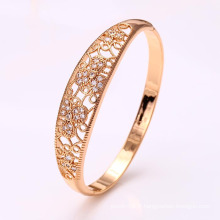 50914 Mode élégant 18k plaqué or CZ imitation alliage bijoux en cuivre bracelet pour les femmes